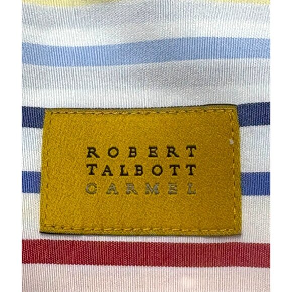 Robert Talbott Carmel White Striped Hidden Button Collar Shirt - Picture 2 of 11